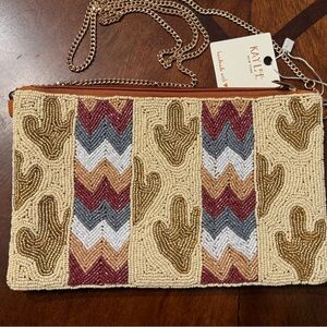 NWT Beaded Art cactus purse